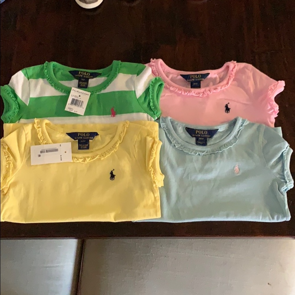 4 Polo T-shirt’s - girls 3T
